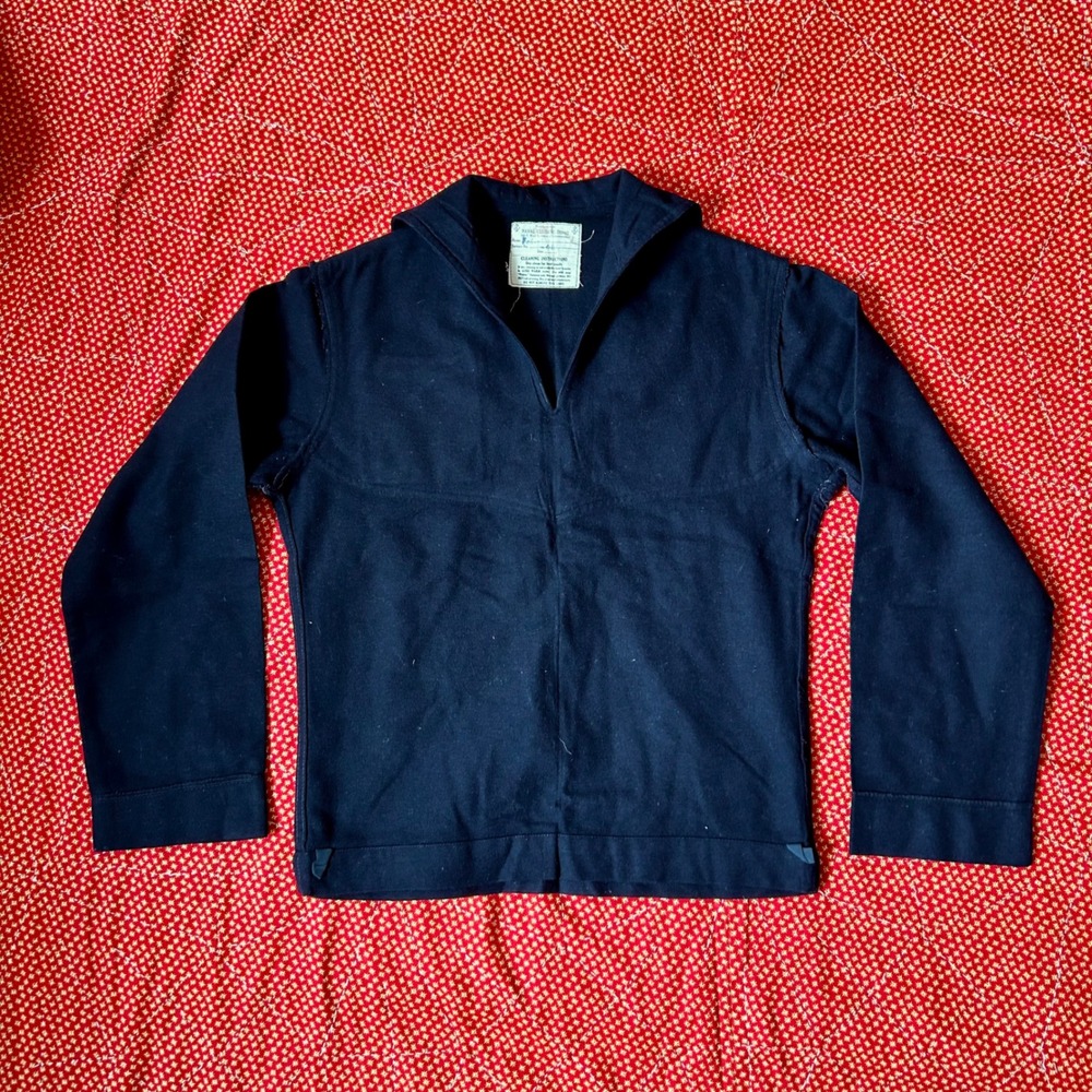 Antique Vintage Naval 100% wool navy stenciled sailor top